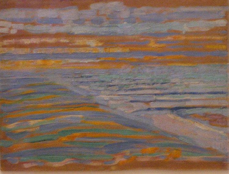 Piet Mondrian Piet Mondrian, View from the Dunes with Beach and Piers china oil painting image